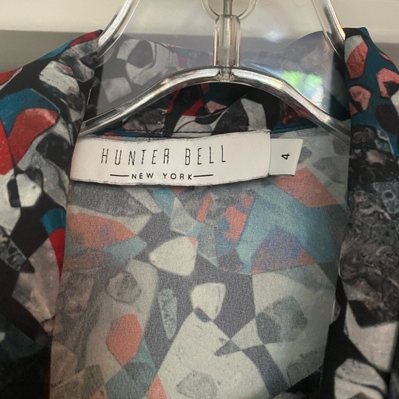 Hunter Bell Button Down Neck Tie Blouse - Picture 6 of 7